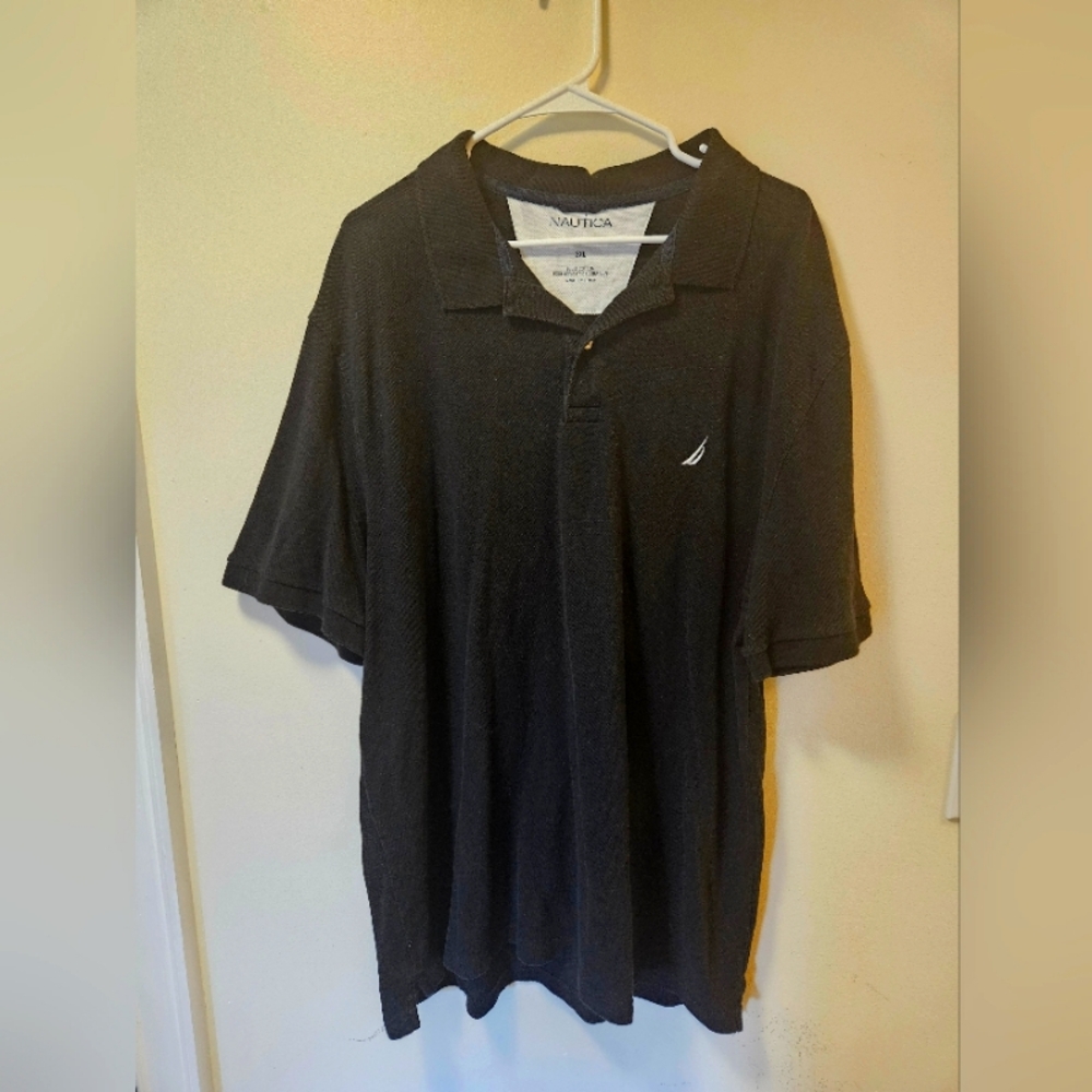 Mens black, nautica polo, 3XL, classic fit
